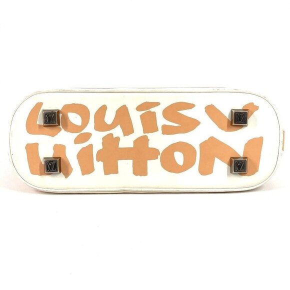 LOUIS VUITTON M92178 MonogramGraffiti Alma PM Hand Bag Leather Beige/White - Picture 5 of 15